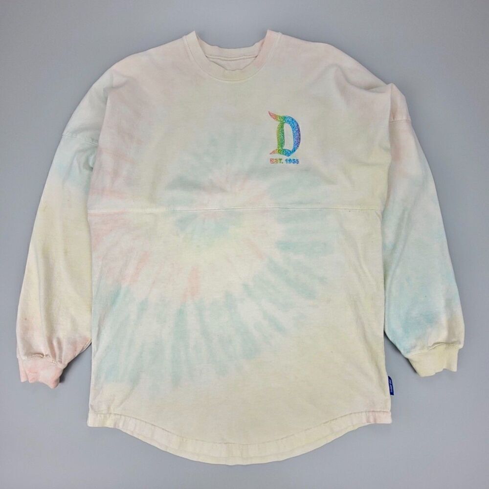 DISNEY Disneyland Resort Tie Dye Crewneck Spirit Jersey Long Sleeve Unisex Small